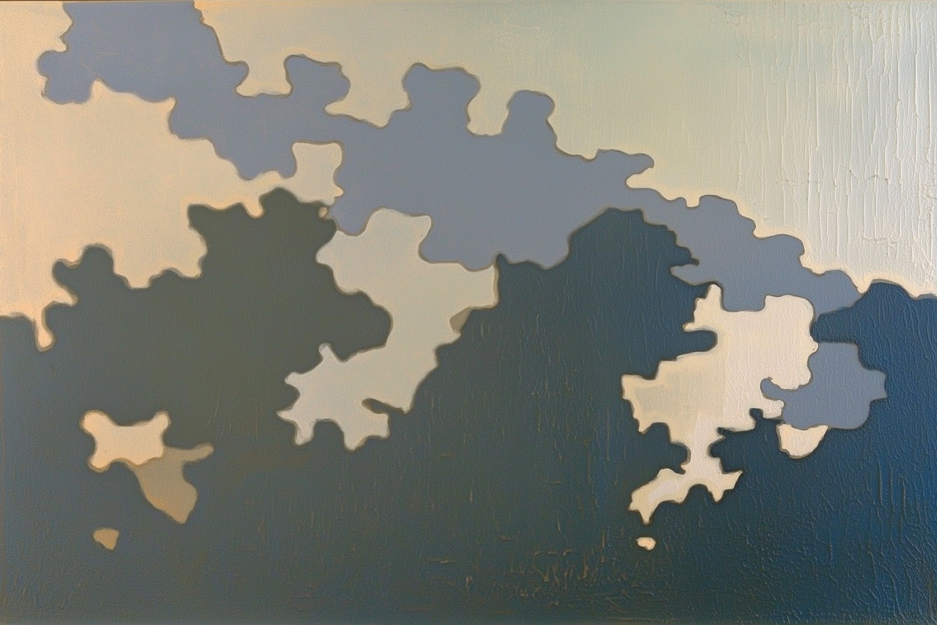 Above the clouds, oil and acrylic hand painted artwork on canvas by house lamont, affordable artwork, free worldwide shipping