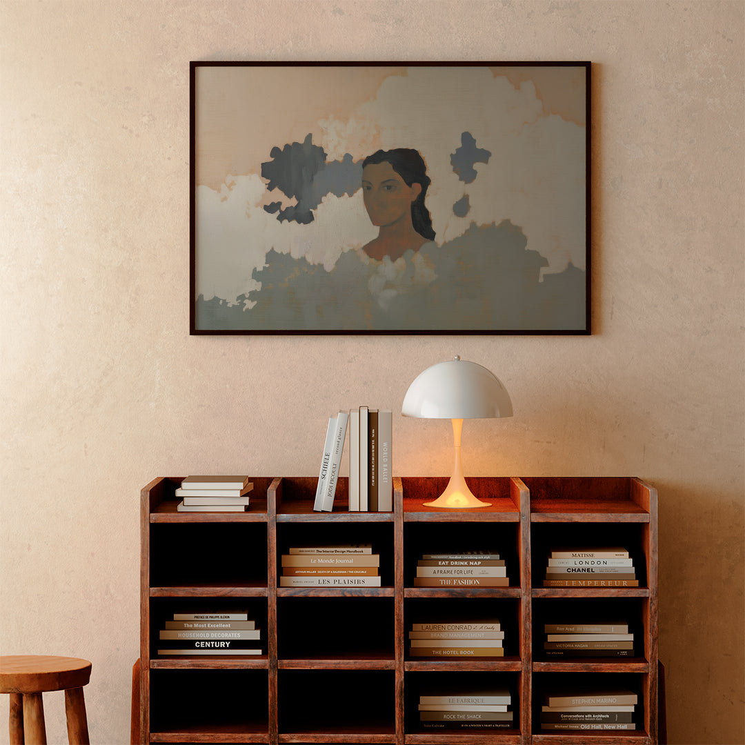 above the clouds II, oil and acrylic hand painted artwork on canvas by house lamont, affordable artwork, free worldwide shipping