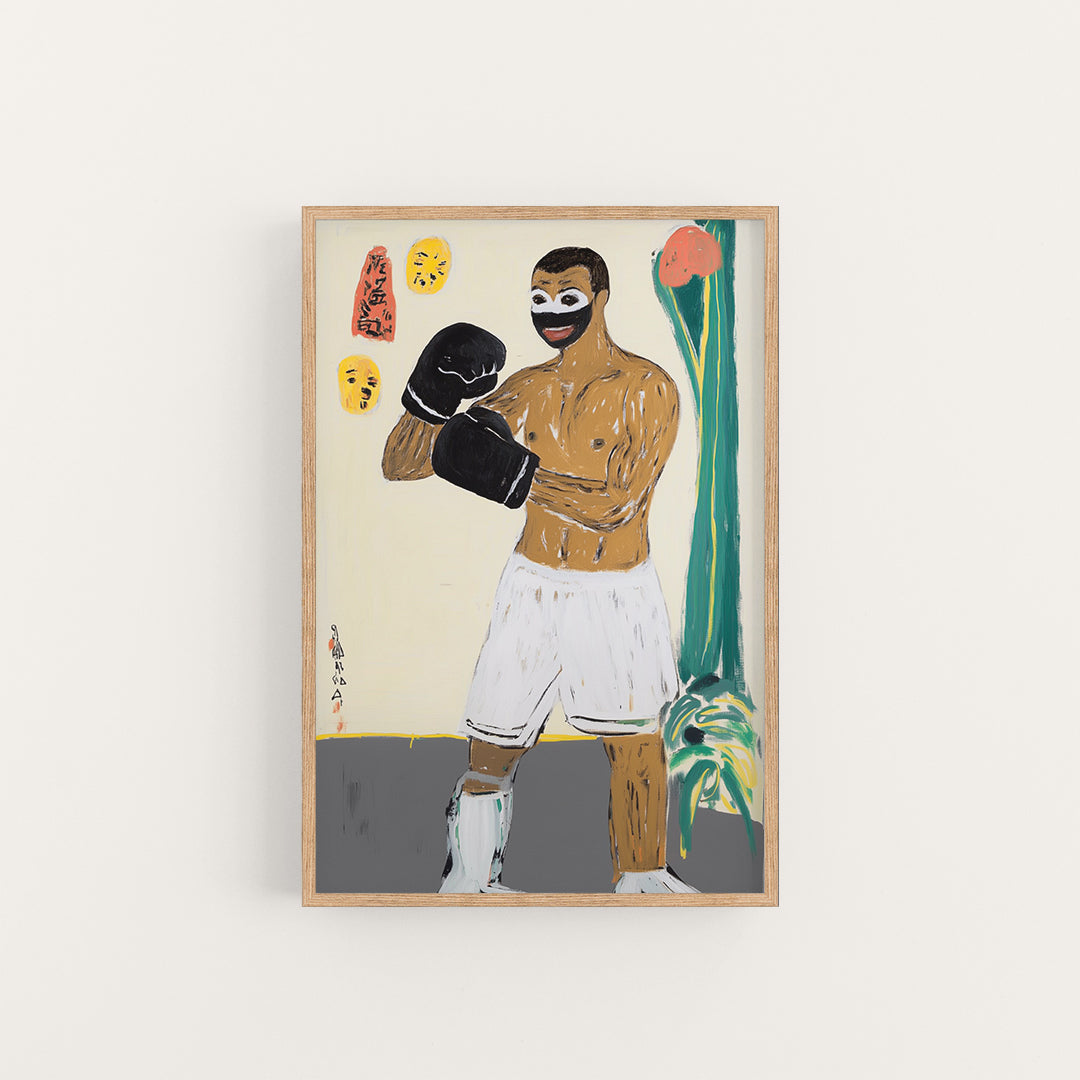 bedroom boxer, , artwork for sale, oil and acrylic hand painted artwork on canvas by house lamont, affordable artwork, free worldwide shipping