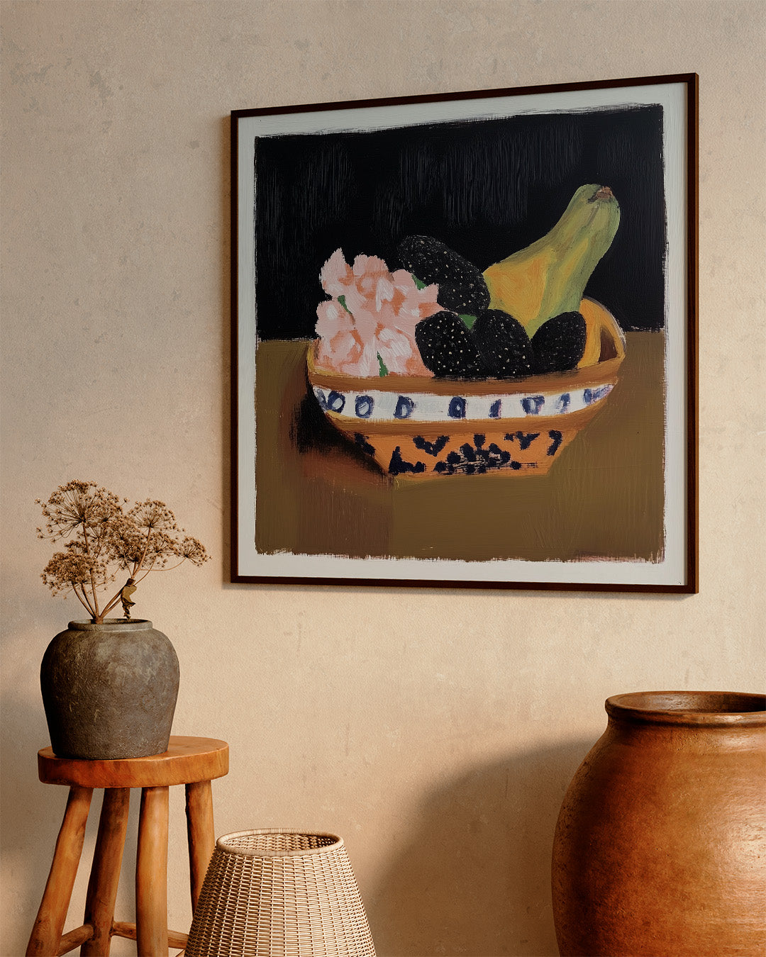 bowl of fruit, artwork for sale, oil and acrylic hand painted artwork on canvas by house lamont, affordable artwork, free worldwide shipping