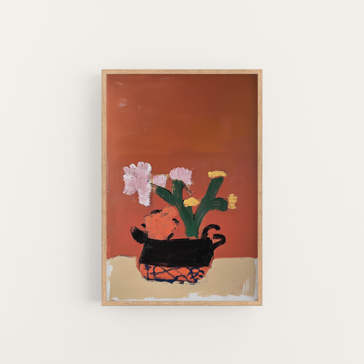 bunch for lilian, artwork for sale, oil and acrylic hand painted artwork on canvas by house lamont, affordable artwork, free worldwide shipping