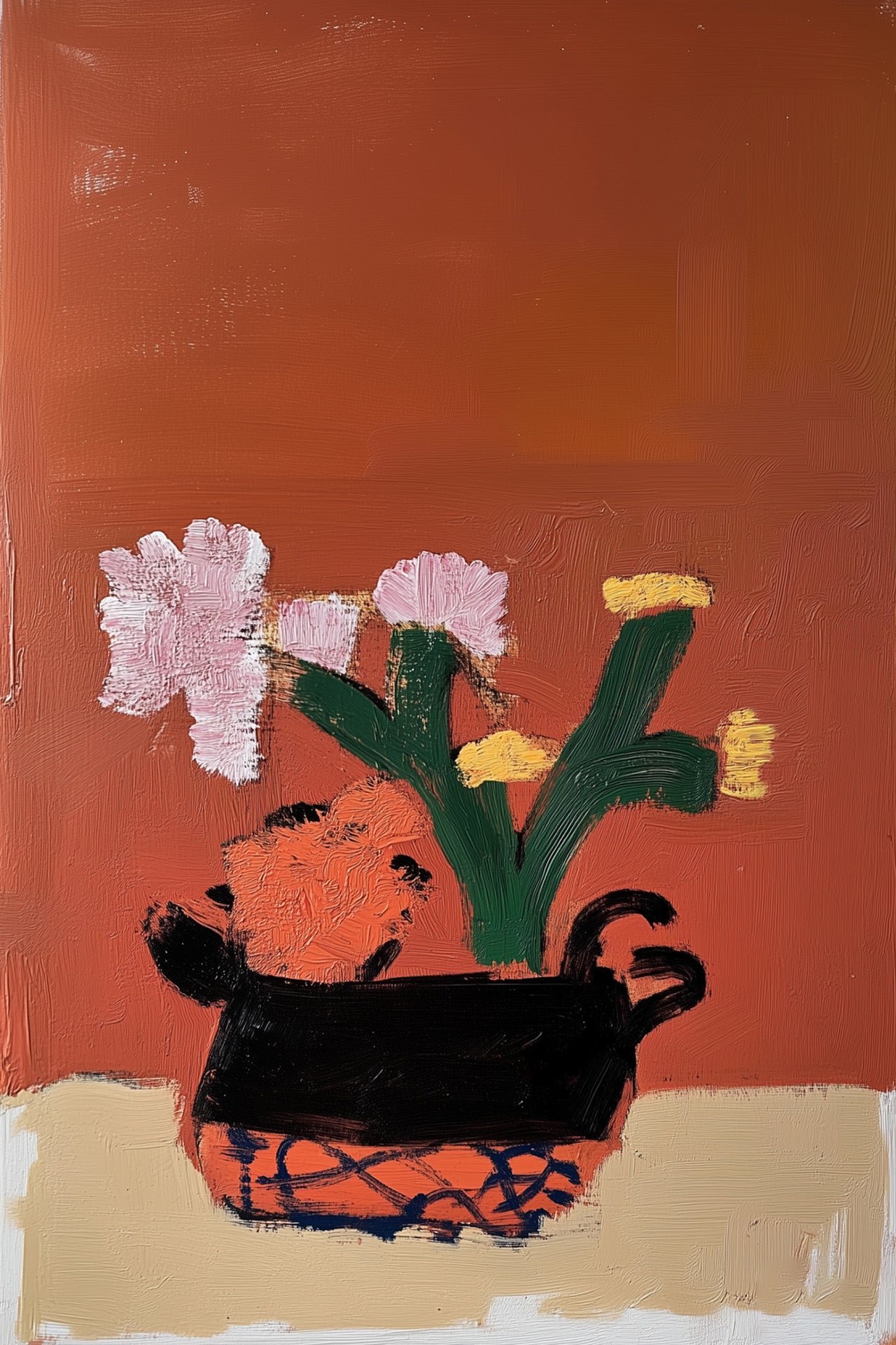 bunch for lilian, artwork for sale, oil and acrylic hand painted artwork on canvas by house lamont, affordable artwork, free worldwide shipping