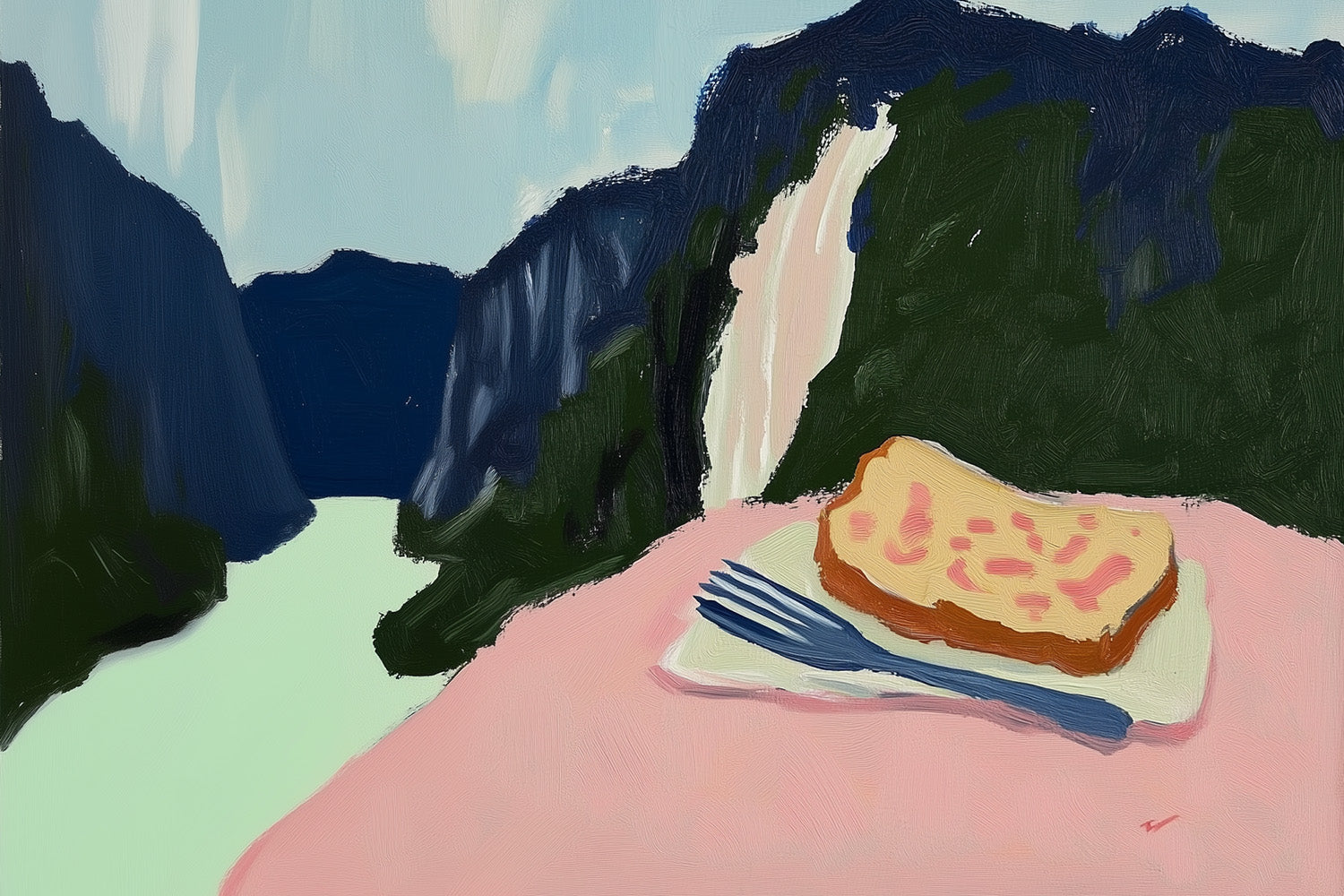 fairy bread, artwork for sale, oil and acrylic hand painted artwork on canvas by house lamont, affordable artwork, free worldwide shipping