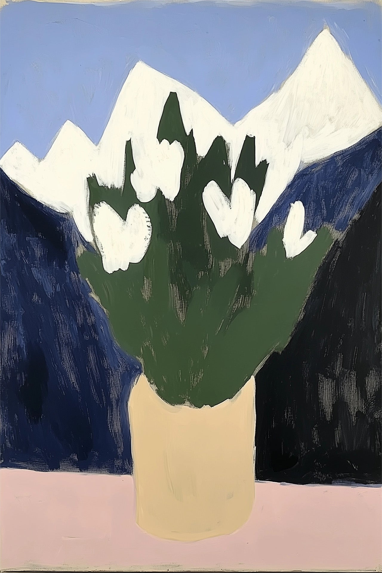 flowers in montana I, artwork for sale, oil and acrylic hand painted artwork on canvas by house lamont, affordable artwork, free worldwide shipping
