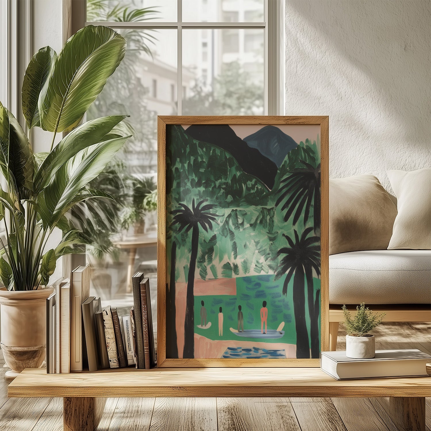 island time, artwork for sale, oil and acrylic hand painted artwork on canvas by house lamont, affordable artwork, free worldwide shipping