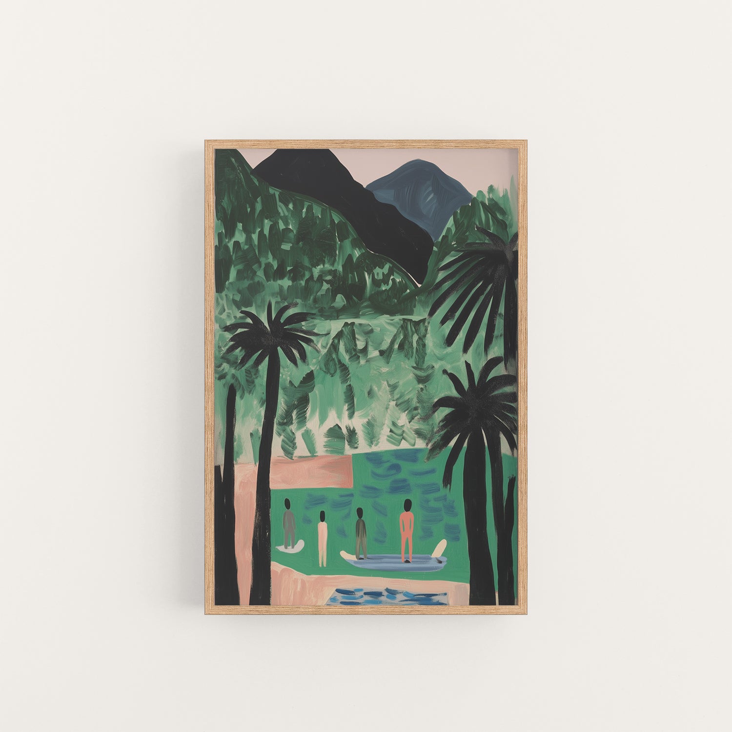 island time, artwork for sale, oil and acrylic hand painted artwork on canvas by house lamont, affordable artwork, free worldwide shipping