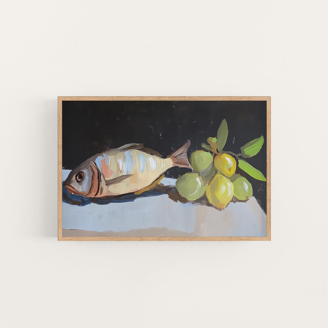 morning catch, artwork for sale, oil and acrylic hand painted artwork on canvas by house lamont, affordable artwork, free worldwide shipping