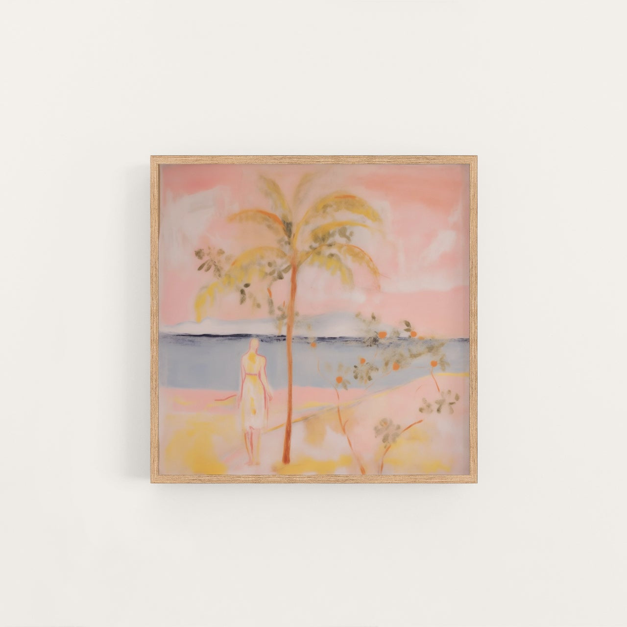 pink sunset, artwork for sale, oil and acrylic hand painted artwork on canvas by house lamont, affordable artwork, free worldwide shipping