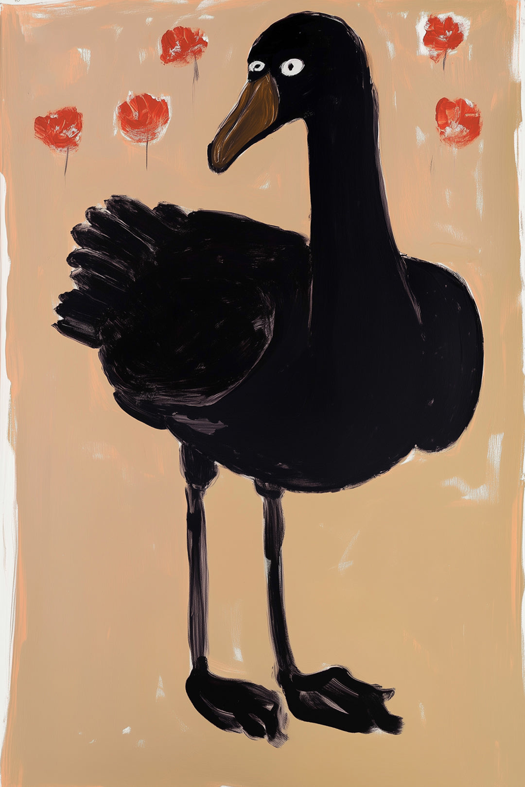 silly goose, artwork for sale, oil and acrylic hand painted artwork on canvas by house lamont, affordable artwork, free worldwide shipping
