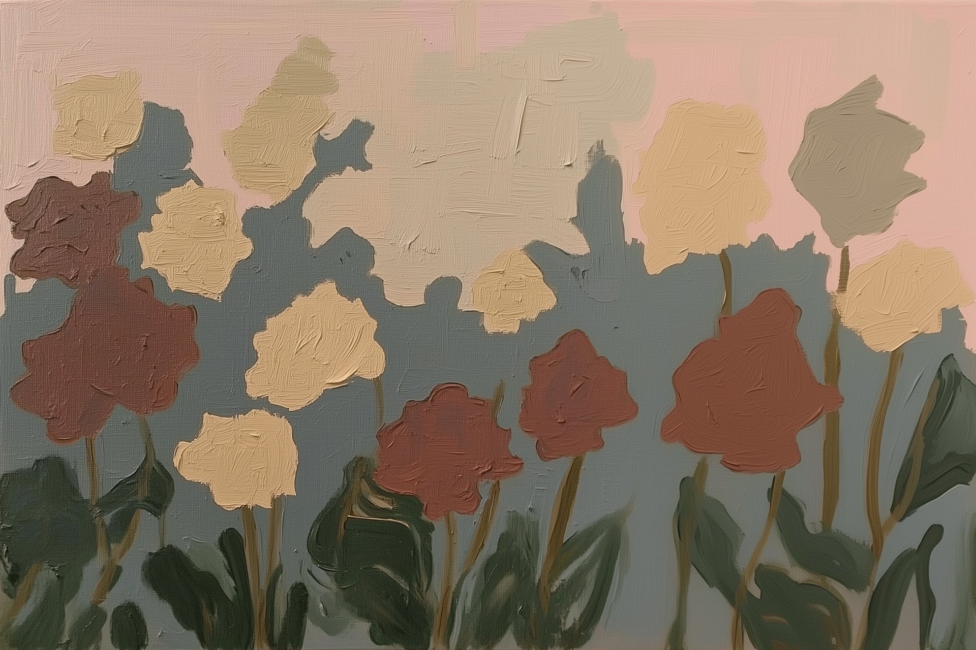 spring II, oil and acrylic hand painted artwork on canvas by house lamont, affordable artwork, free worldwide shipping