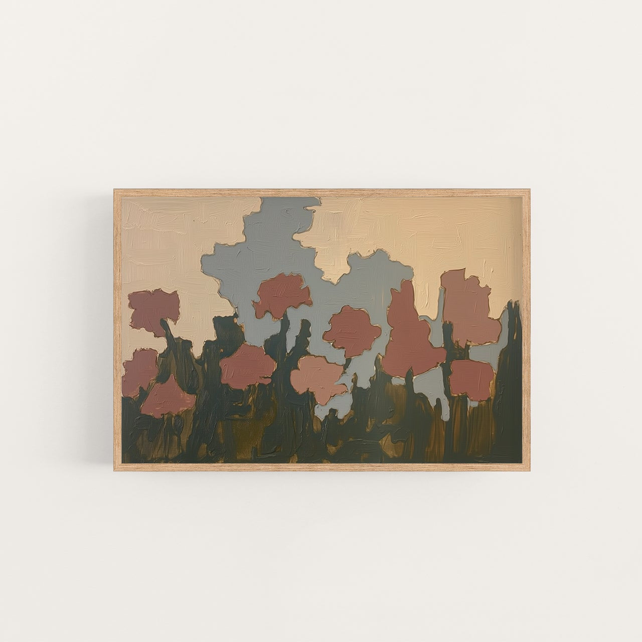 spring I, oil and acrylic hand painted artwork on canvas by house lamont, affordable artwork, free worldwide shipping