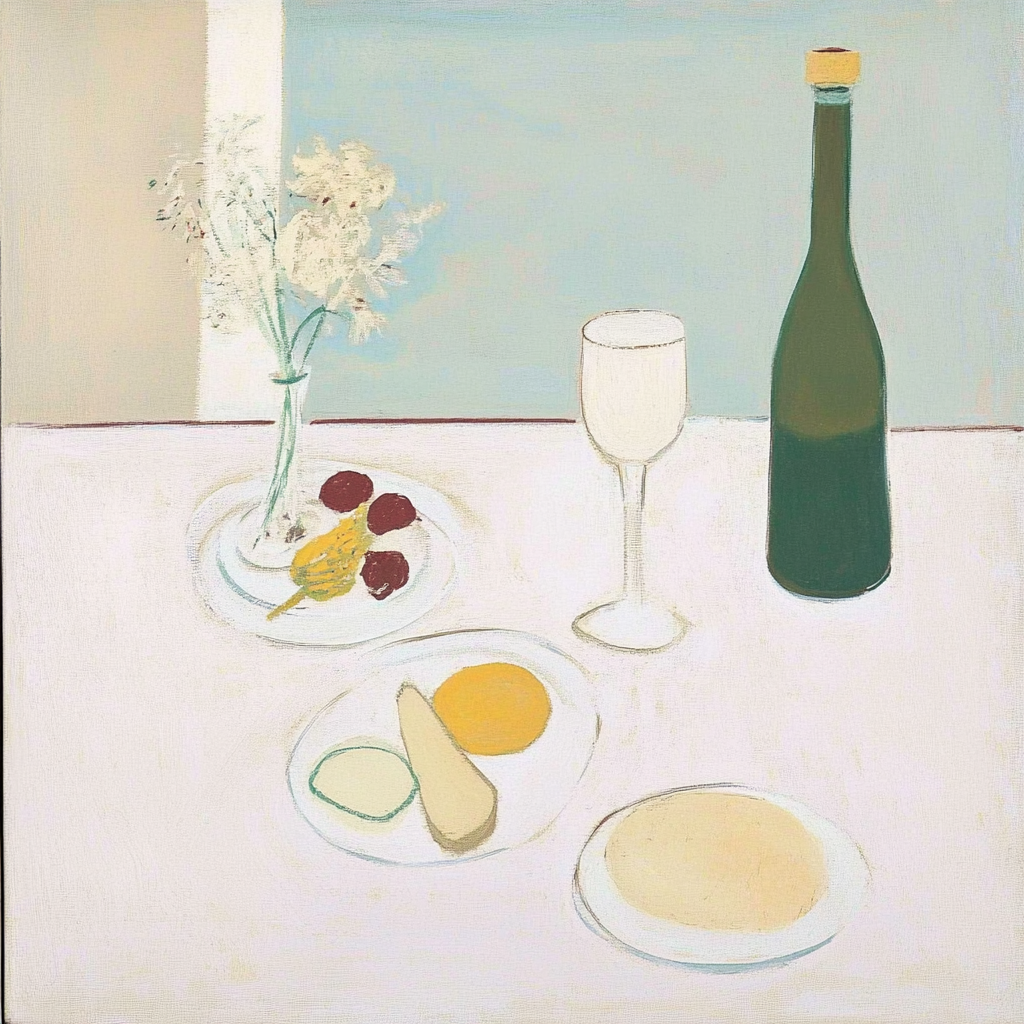 table setting 4, artwork for sale, oil and acrylic hand painted artwork on canvas by house lamont, affordable artwork, free worldwide shipping