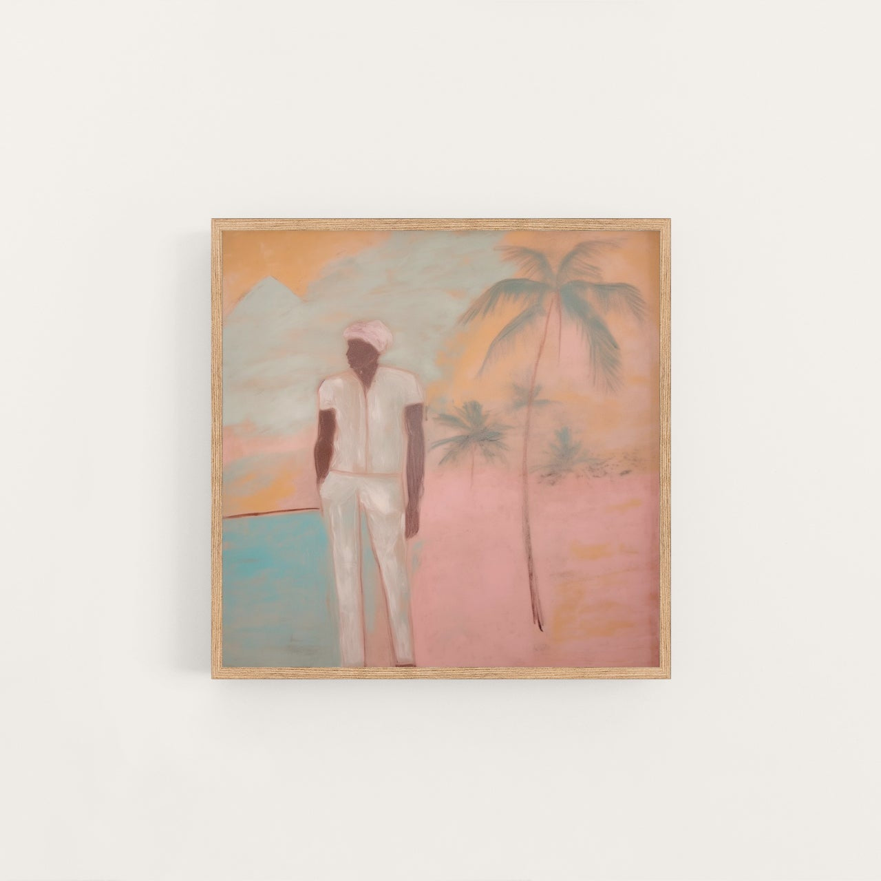 tropical stroll, artwork for sale, oil and acrylic hand painted artwork on canvas by house lamont, affordable artwork, free worldwide shipping